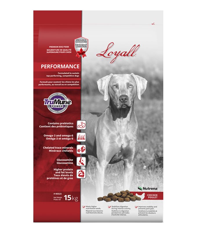 Loyall Performance dog food bag
